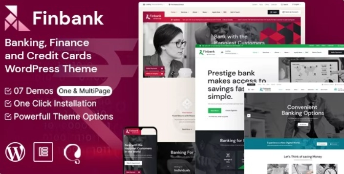Finbank – Banking and Finance WordPress Theme
