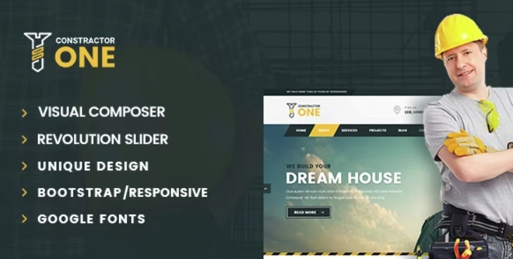 Constructor One – Construction WP Theme