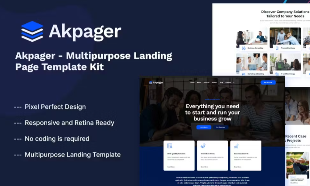 Akpager – Multipurpose Landing Page Template