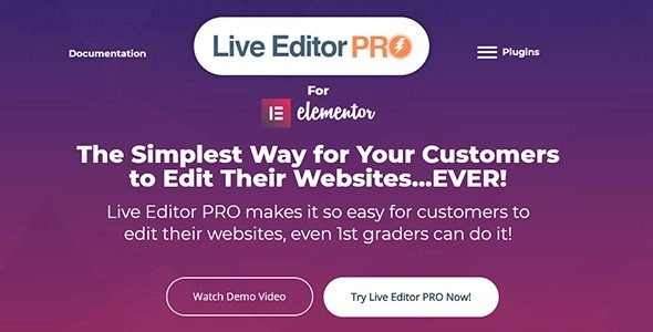 Blitz Live Editor PRO for Elementor