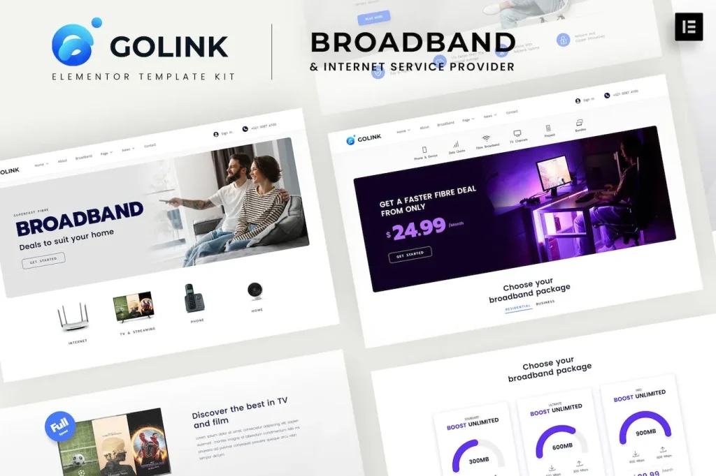 Golink – Broadband & Internet Service Provider Template