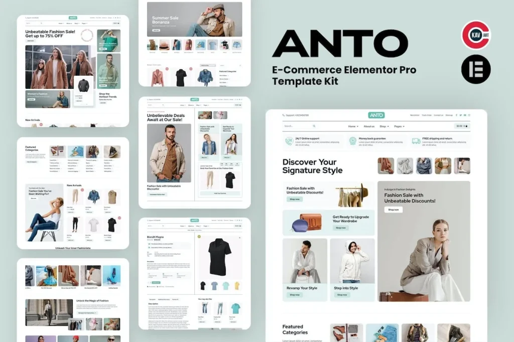 Anto – E-Commerce Elementor Pro Template