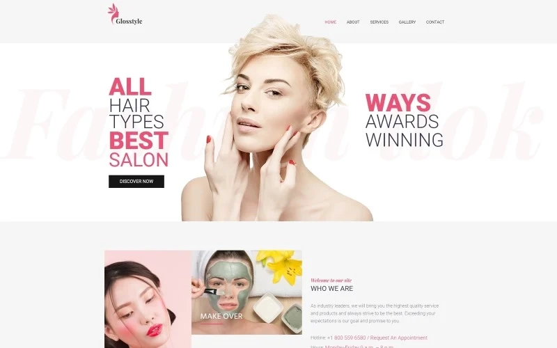 Glosstyle – Beauty Salon WordPress Elementor Theme WordPress Theme