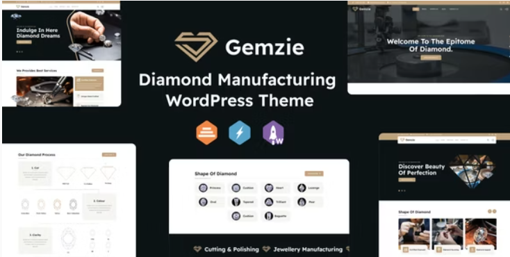 Gemzie – Diamond Manufacturing WordPress Theme