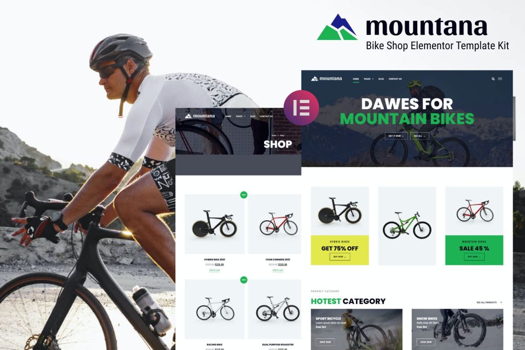 Mountana – Bike Shop WooCommerce Elementor Template
