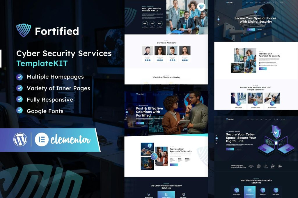 Fortified – Cyber Security Services Elementor Template
