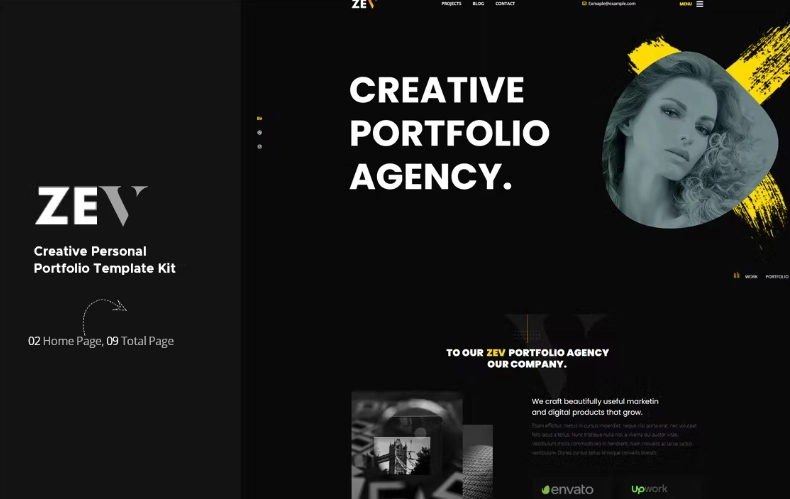 Zev – Creative Personal Portfolio Template
