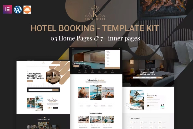 KingHo – Hotel Booking Elementor Template