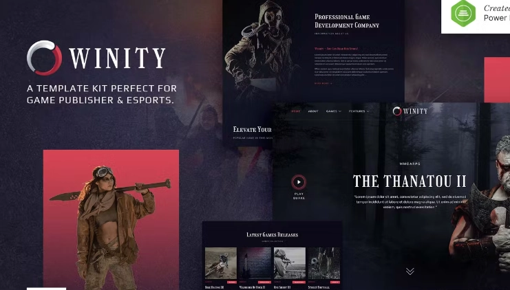Winity – Game Publisher & eSports Elementor Template