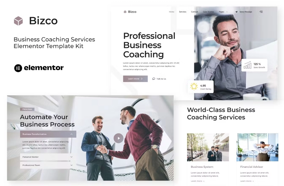 Bizco – Business Coaching Elementor Template