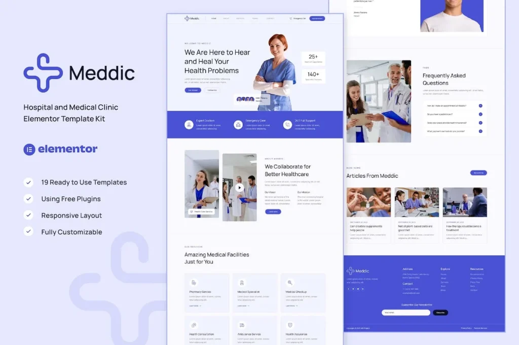 Meddic – Hospital and Medical Clinic Elementor Template