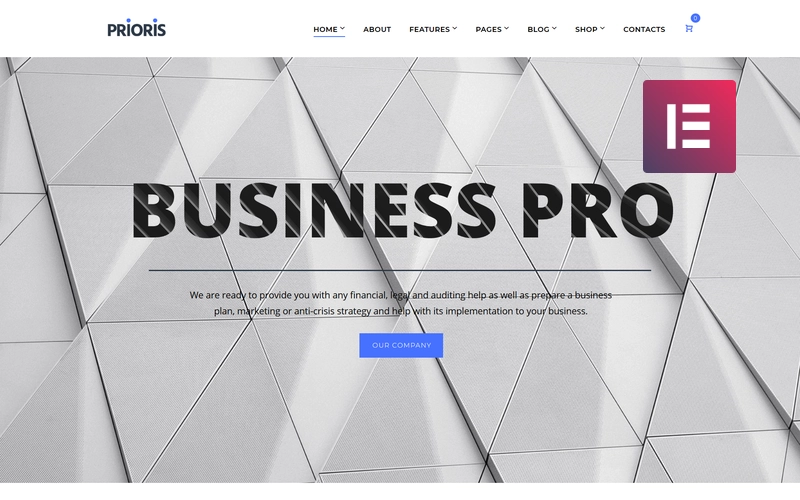 Prioris – Consulting Agency WordPress Elementor Theme WordPress Theme