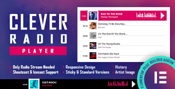 CLEVER HTML5 Radio Player for Elementor