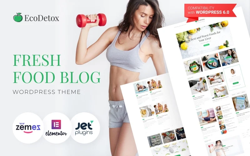 EcoDex – Fresh Food Blog Website For Healthy Lifestyle WordPress Theme