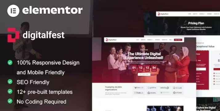 DigitalFest – Event & Conference Elementor Pro Template