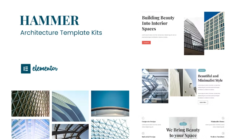 Hammer – Minimal Architecture Elementor Template