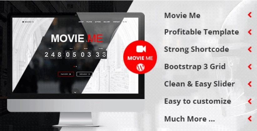 Movie Me – One Page Responsive WordPress Theme
