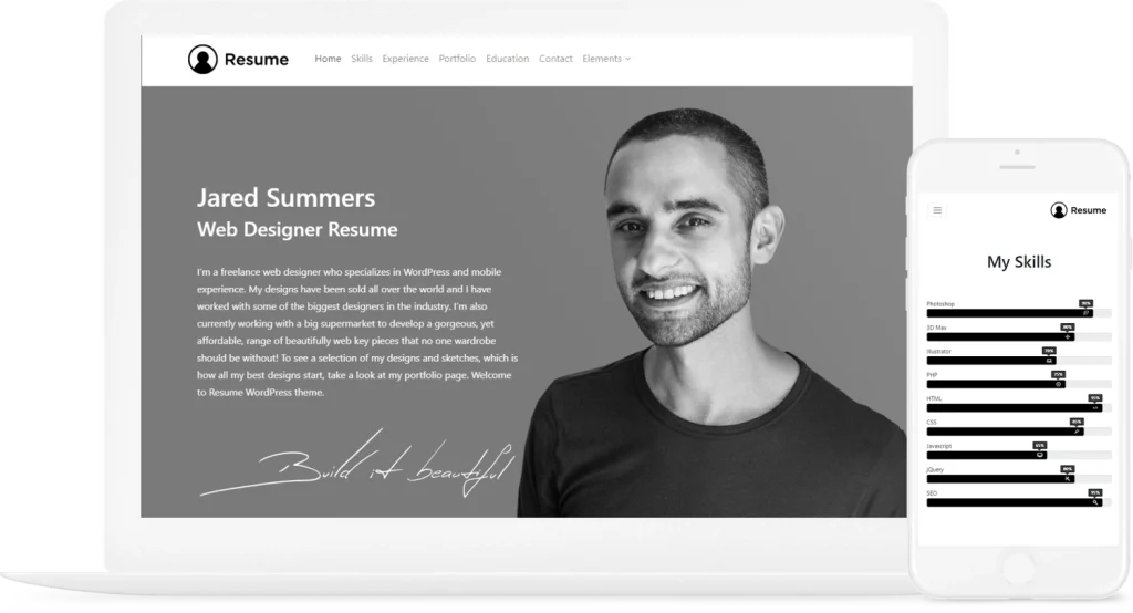 Resume WordPress Theme