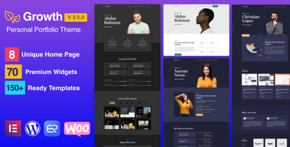 Growth – Personal Portfolio WordPress Theme