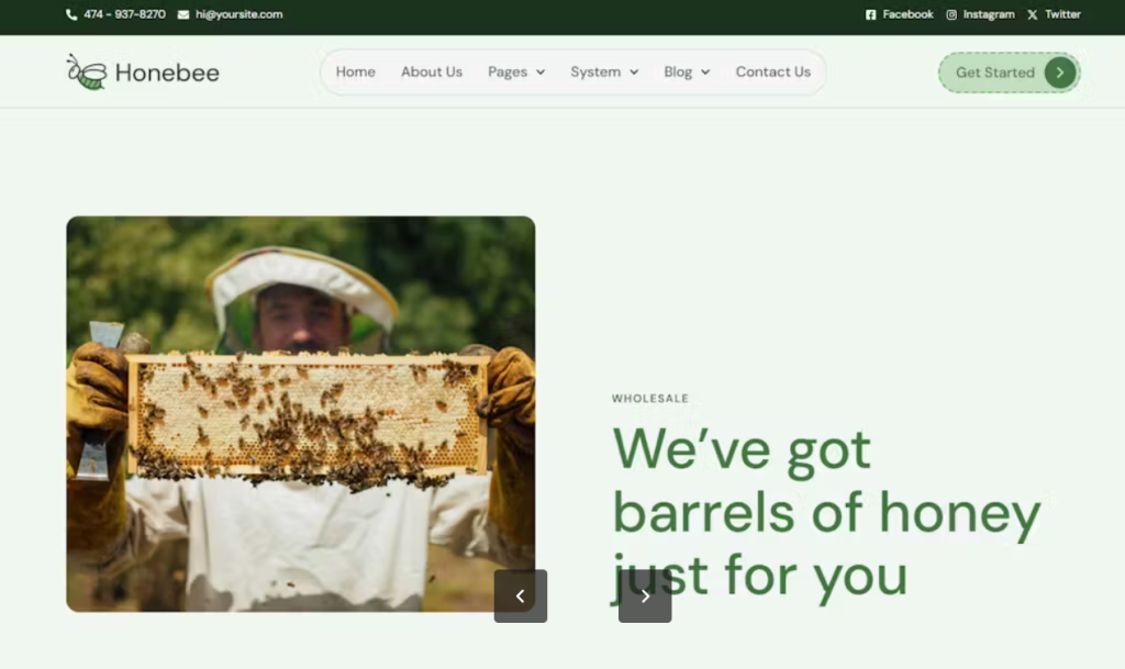 Honebee – Beekeeper Elementor Template