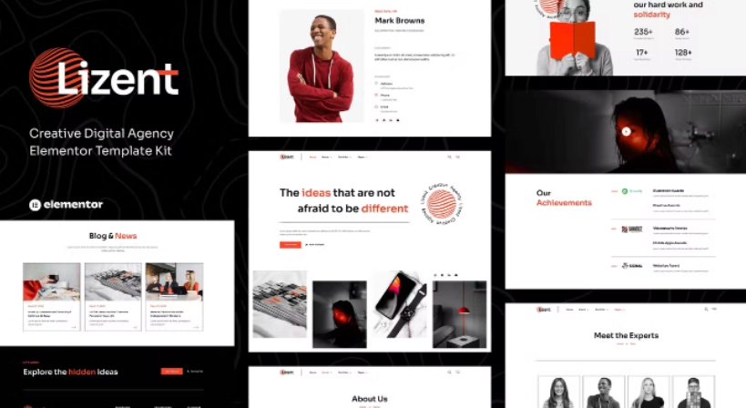 Lizent – Creative Digital Agency Elementor Template