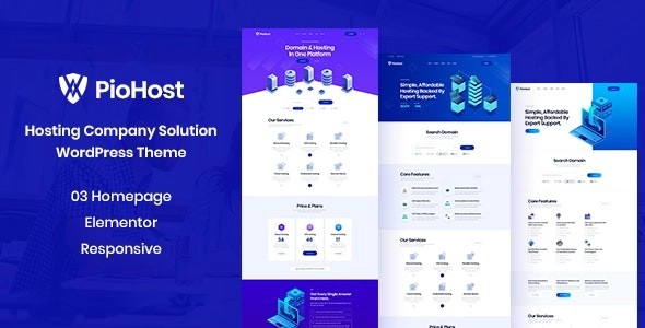 Piohost – Domain and Web Hosting WordPress Theme