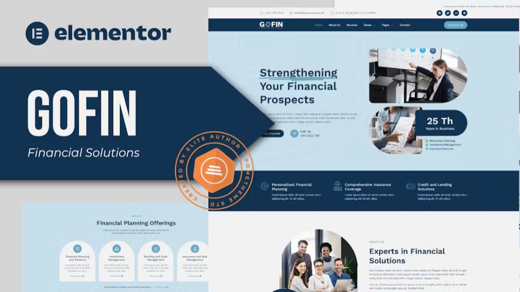 Gofin – Financial Solutions Elementor Template