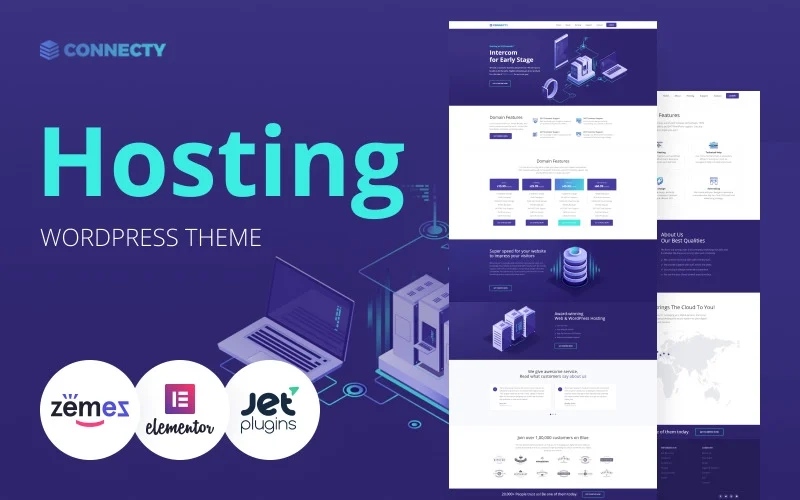 Connecty – Hosting WordPress Elementor Theme WordPress Theme