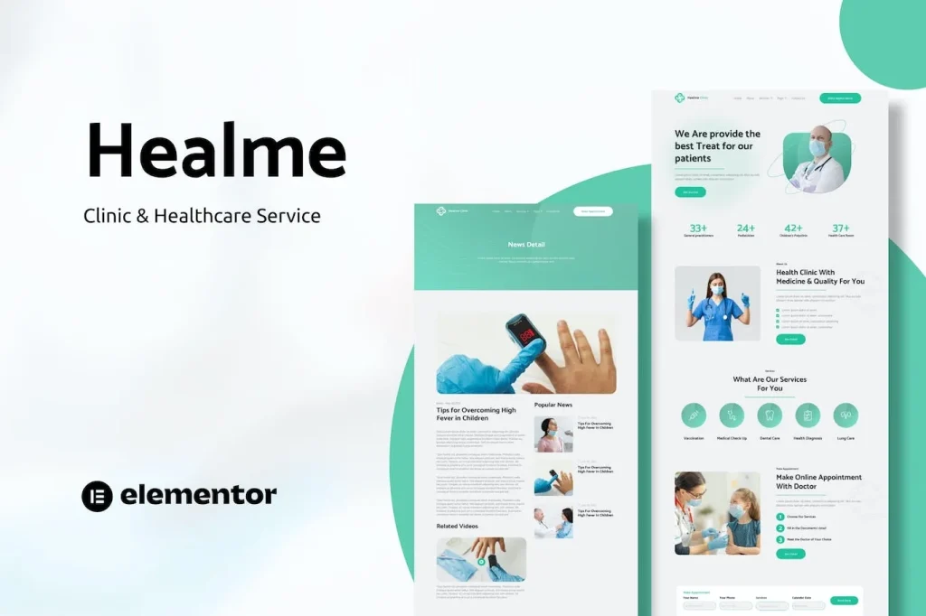 Healme – Clinic & Healthcare Service Elementor Template
