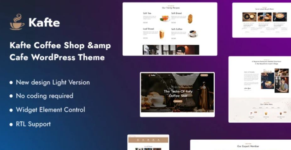 Kafte – Coffee Shop & Cafe WordPress Theme