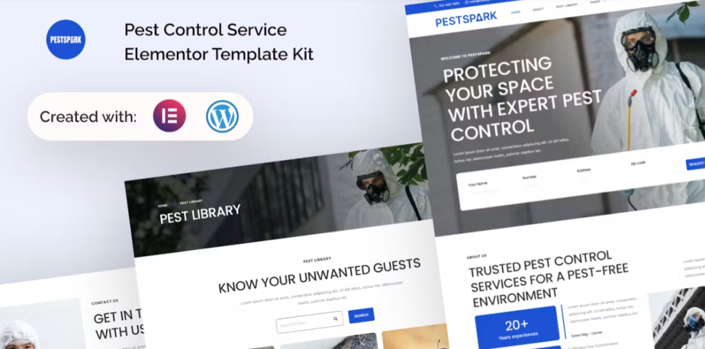 Pestspark – Pest Control Service Elementor Template