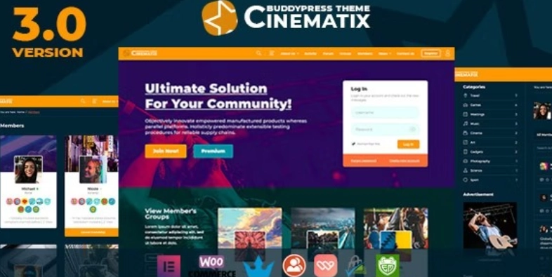 Cinematix – BuddyPress Nouveau Membership Theme
