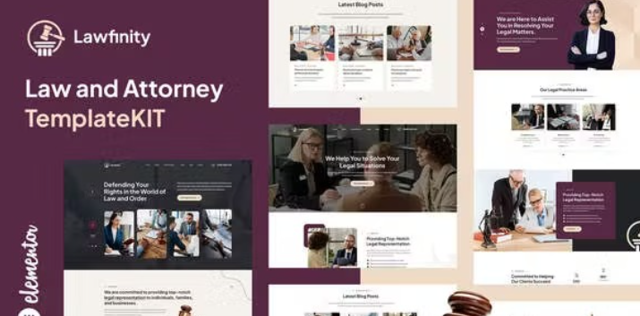 Lawfinity – Law & Attorney Elementor Template