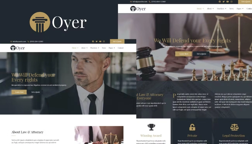 Oyer – Lawyer & Attorney Elementor Template