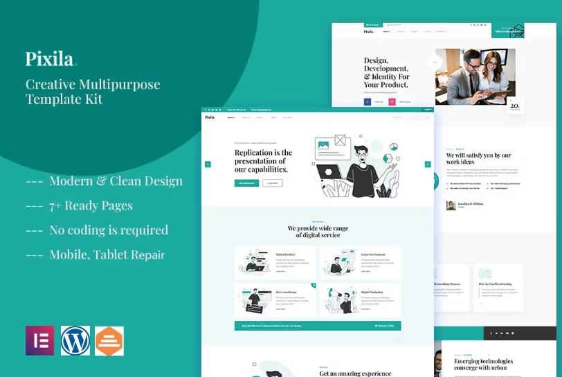 Pixila – Creative Multipurpose Elementor Template