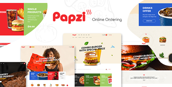 Papzi – Fast Food Restaurant WooCommerce WordPress Theme