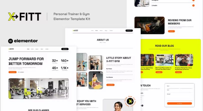 X-Fitt – Personal Trainer & Gym Elementor Template