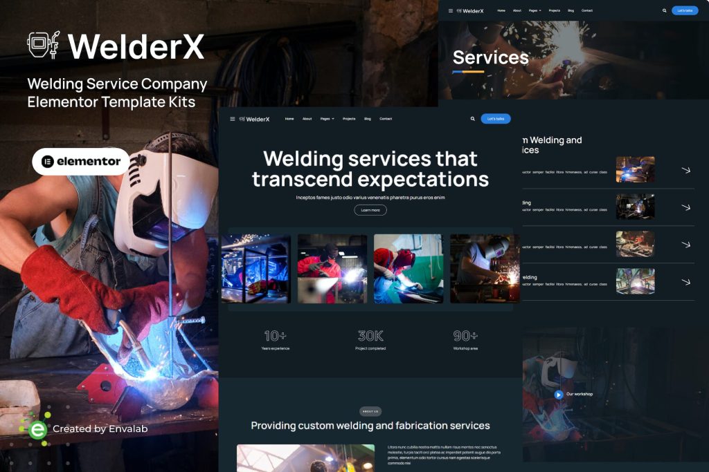 WelderX – Welding Services Elementor Pro Tempalate