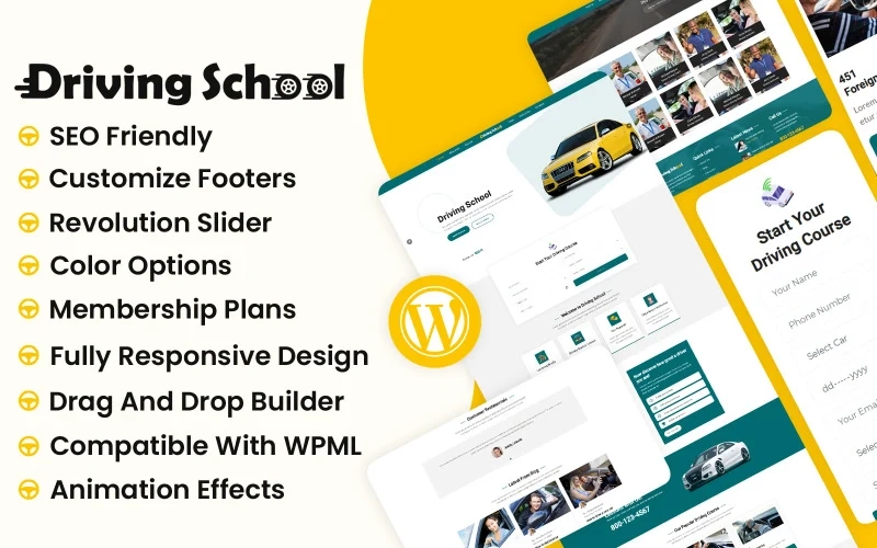 DriveOn – Driving School WordPress Theme