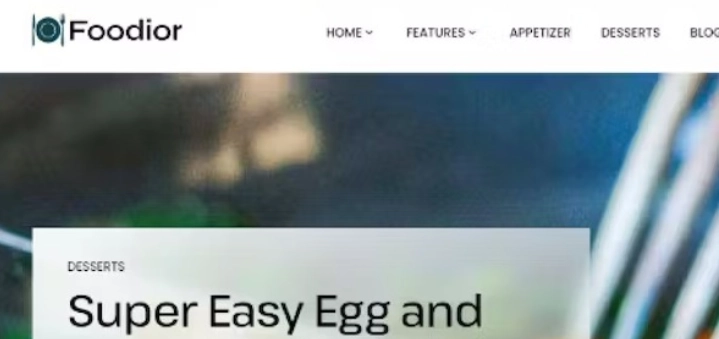 Foodior – Personal Food Blog WordPress Theme