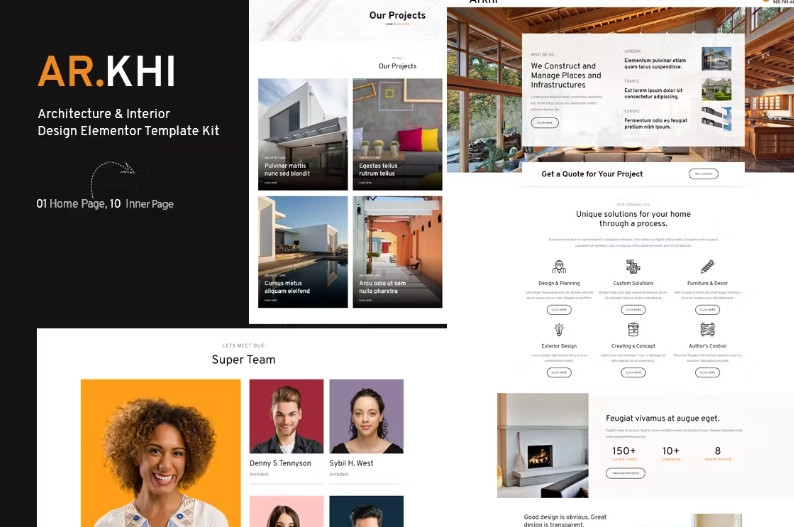 Arkhi Architecture & Interior Design Elementor Template