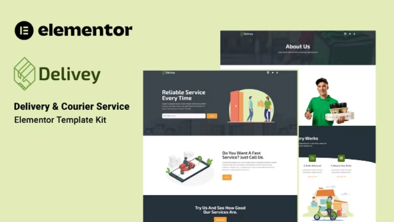 Delivey – Delivery & Courier Service Elementor Template