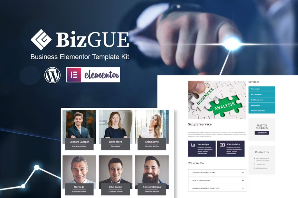 BizGUE – Business Elementor Template