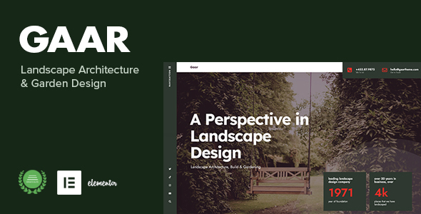 Gaar – Landscape Architecture & Garden Design WordPress Theme