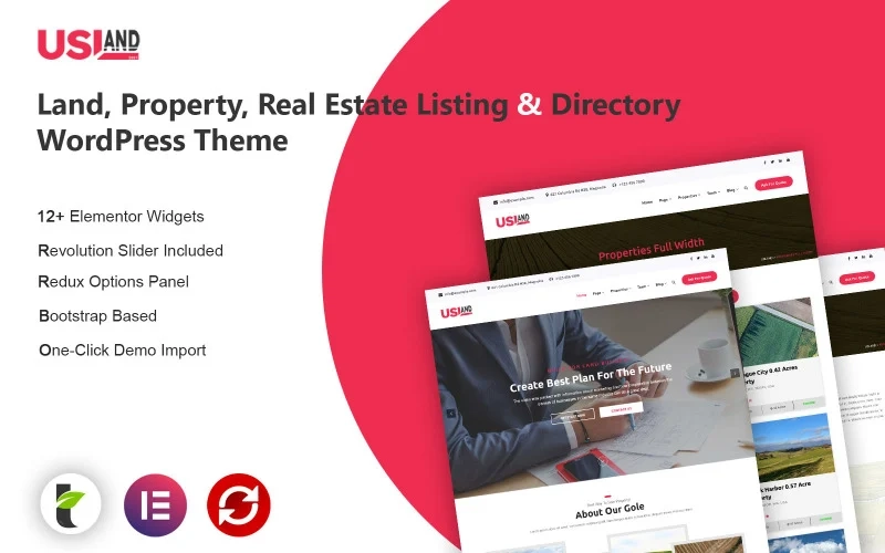 Usland – Land, Property, Real Estate Listing & Directory WordPress Theme