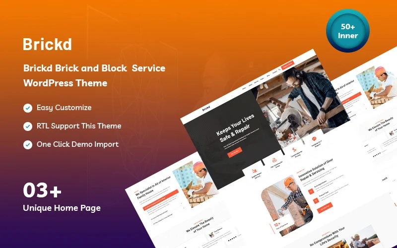 Brickd – Brick, Wood and Block Service WordPress Theme