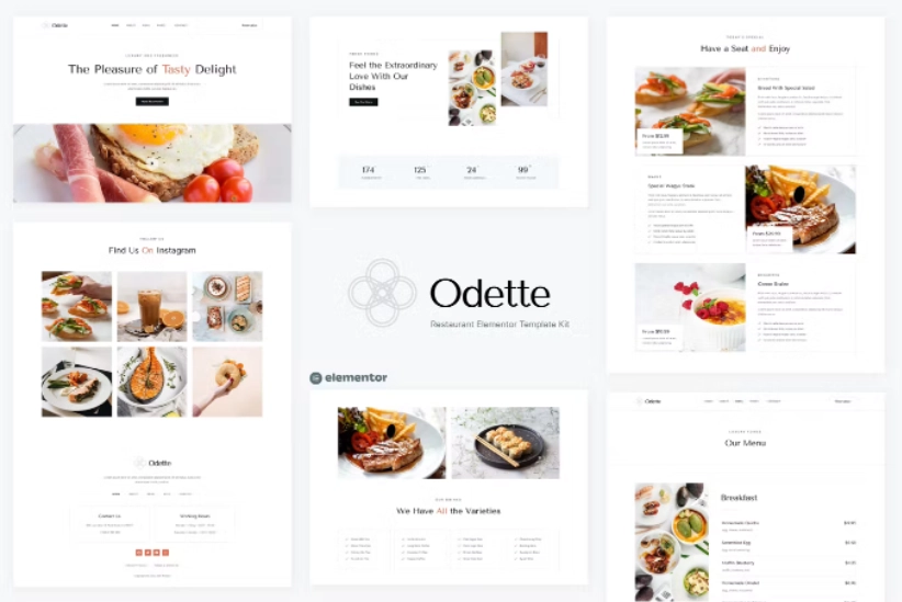 Odette – Restaurant Elementor Template