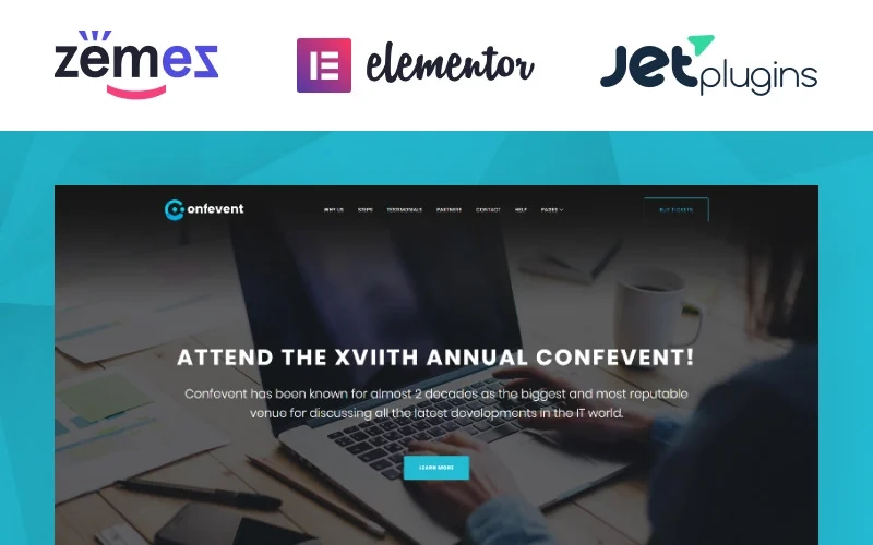 Confevent – Event Landing Page WordPress Theme