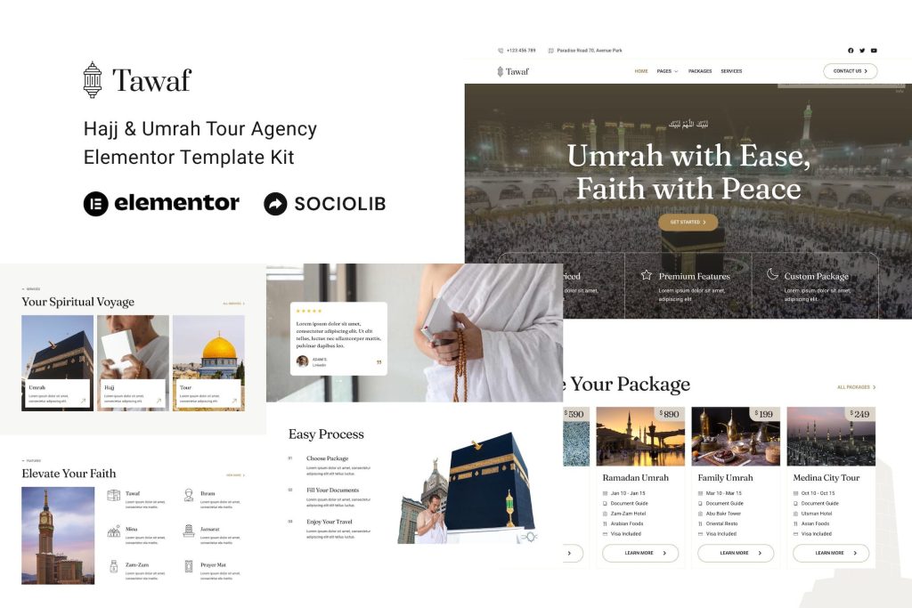 Tawaf – Hajj & Umrah Tour Agency Elementor Template