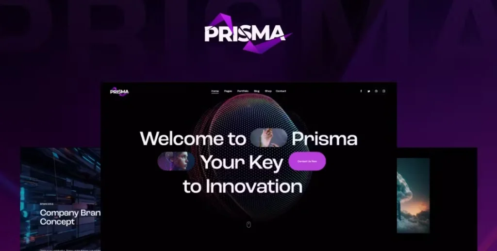 Prisma – Digital Startup & App WordPress Theme + AI